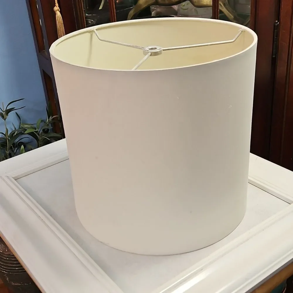 Elegant Cream Drum Lampshade Neutral Decor